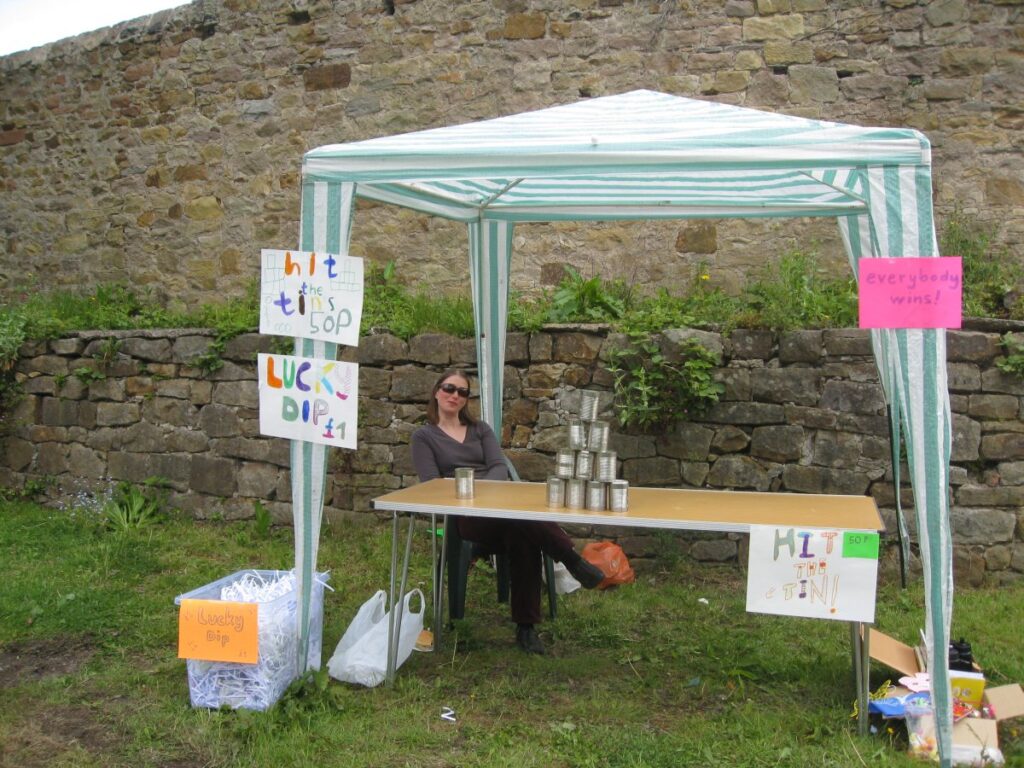 The Hit the tins stall at the Triangle Spring Fair in May 2016