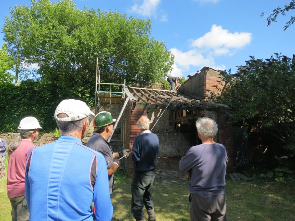 Demolition of Triangle lean-tos in August 2014