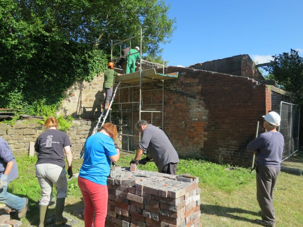 Demolition of Triangle lean-tos in August 2014