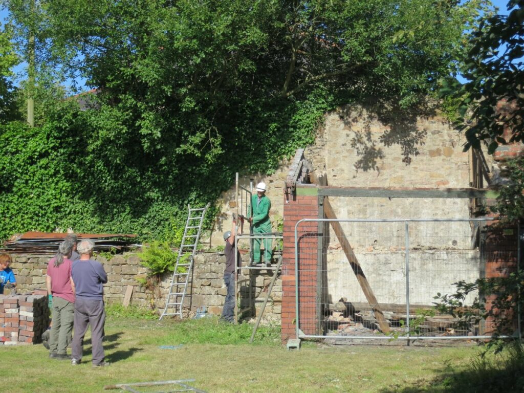 Demolition of Triangle lean-tos in August 2014