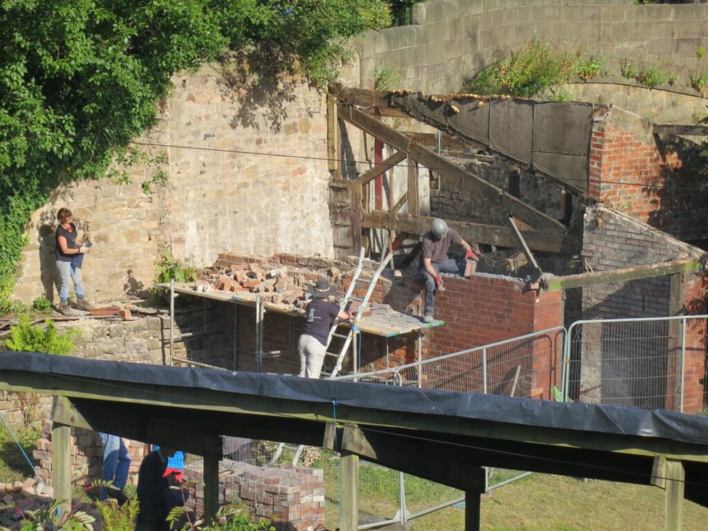 Demolition of Triangle lean-tos in August 2014