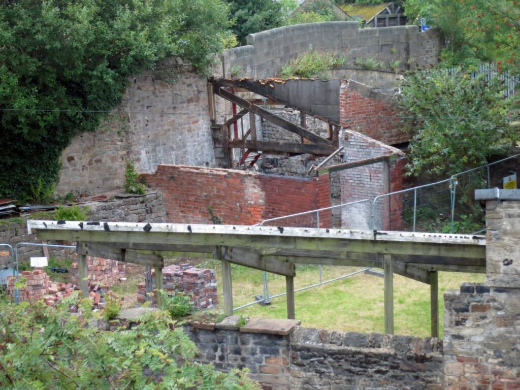 Demolition of Triangle lean-tos in August 2014