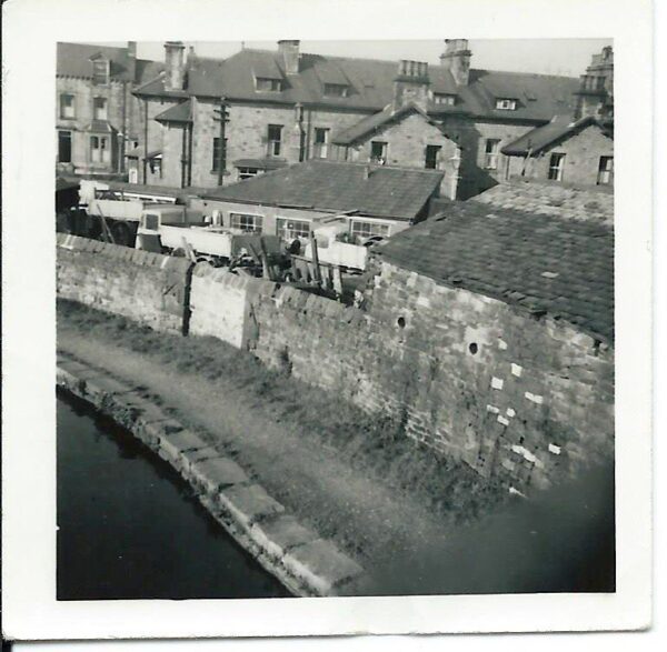 View looking down on lorry in Joe Johnsons yard