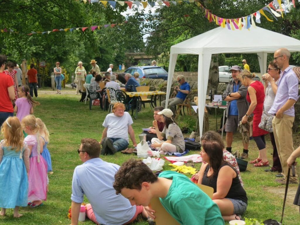 People attending the Triangle summer fair in July 2015