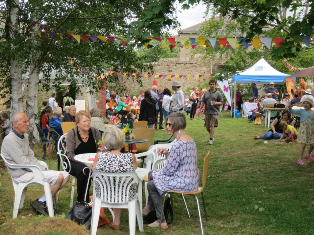 People attending the Triangle summer fair in July 2015