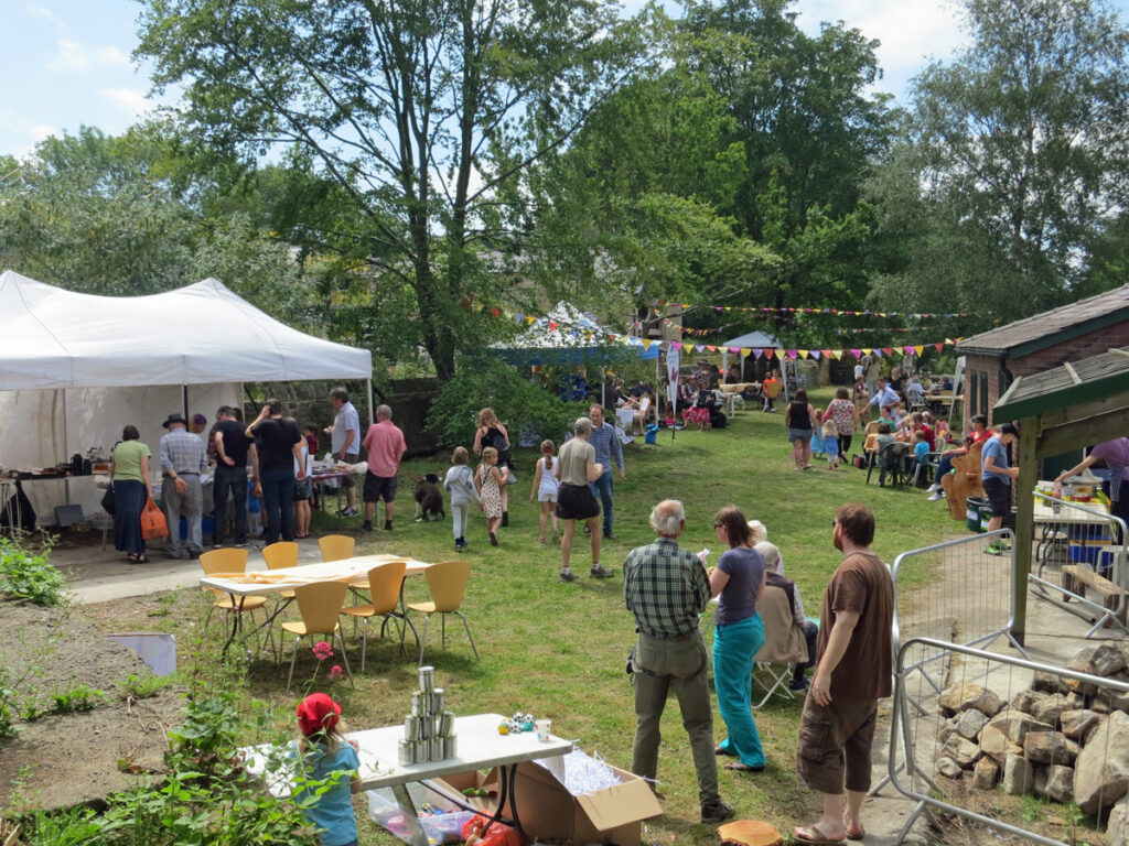 People attending the Triangle summer fair in July 2015