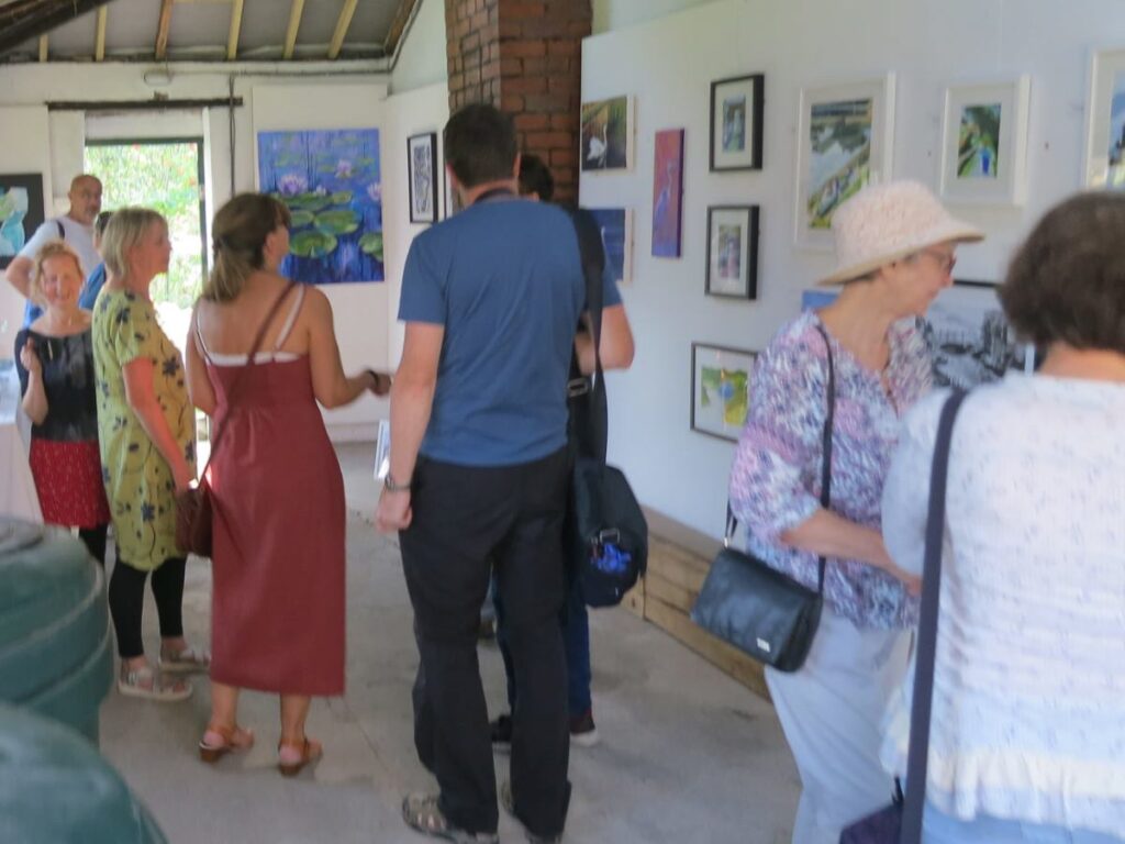 People attending the Triangle Art Exhibition, August 2019 