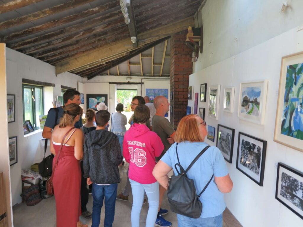 People attending the Triangle Art Exhibition, August 2019 