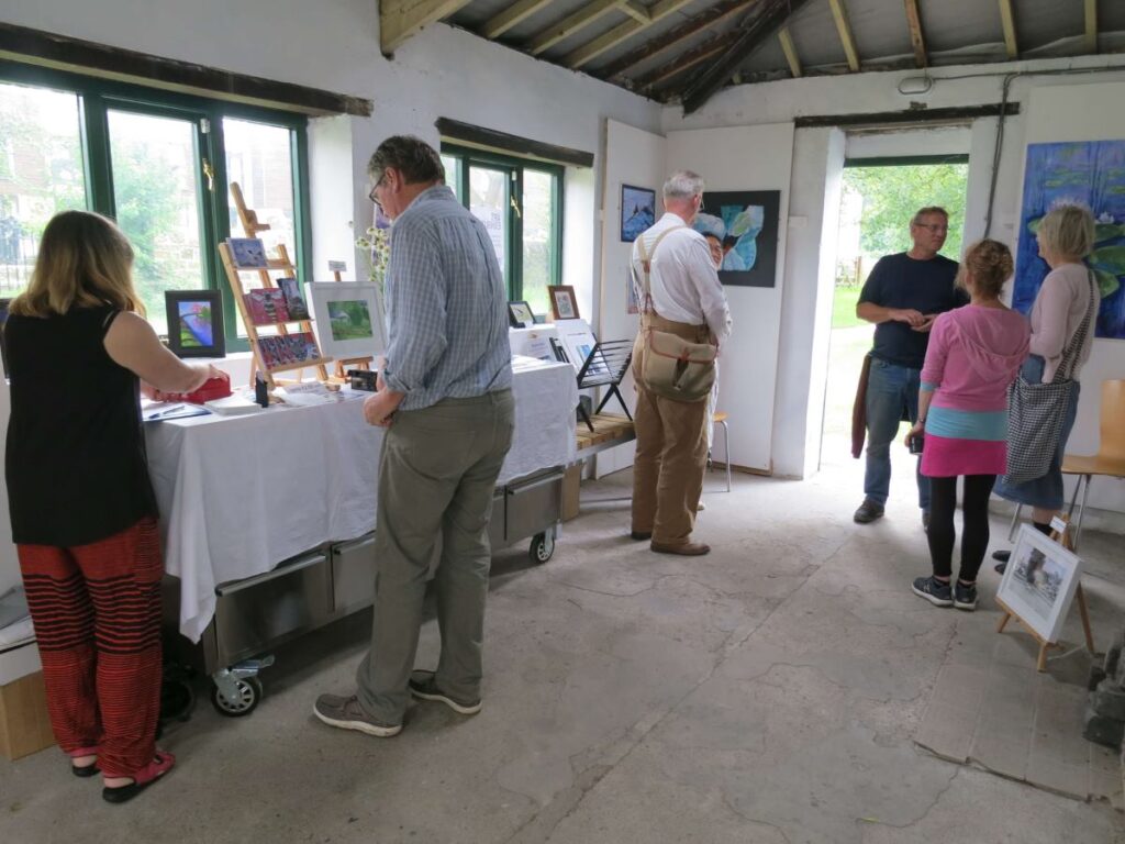 People attending the Triangle Art Exhibition, August 2019 