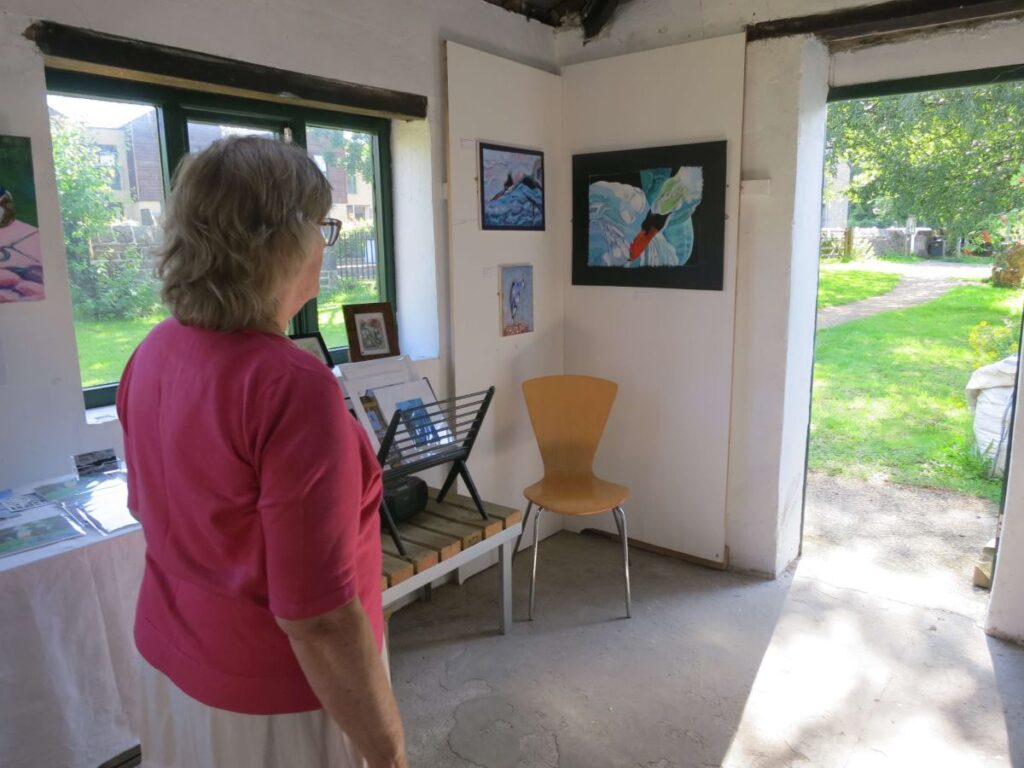 People attending the Triangle Art Exhibition, August 2019 