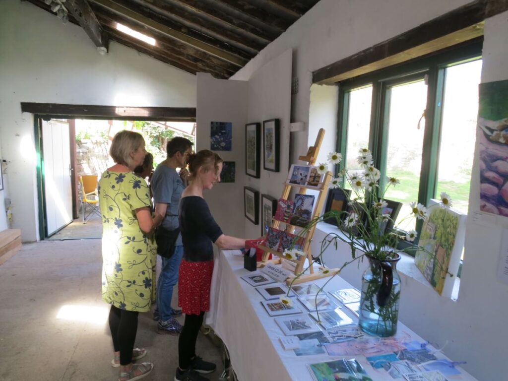 People attending the Triangle Art Exhibition, August 2019 