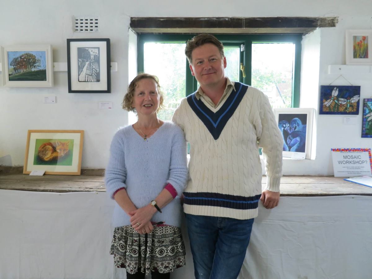 Local artists Gill Aitken and Philip Ferguson Jones