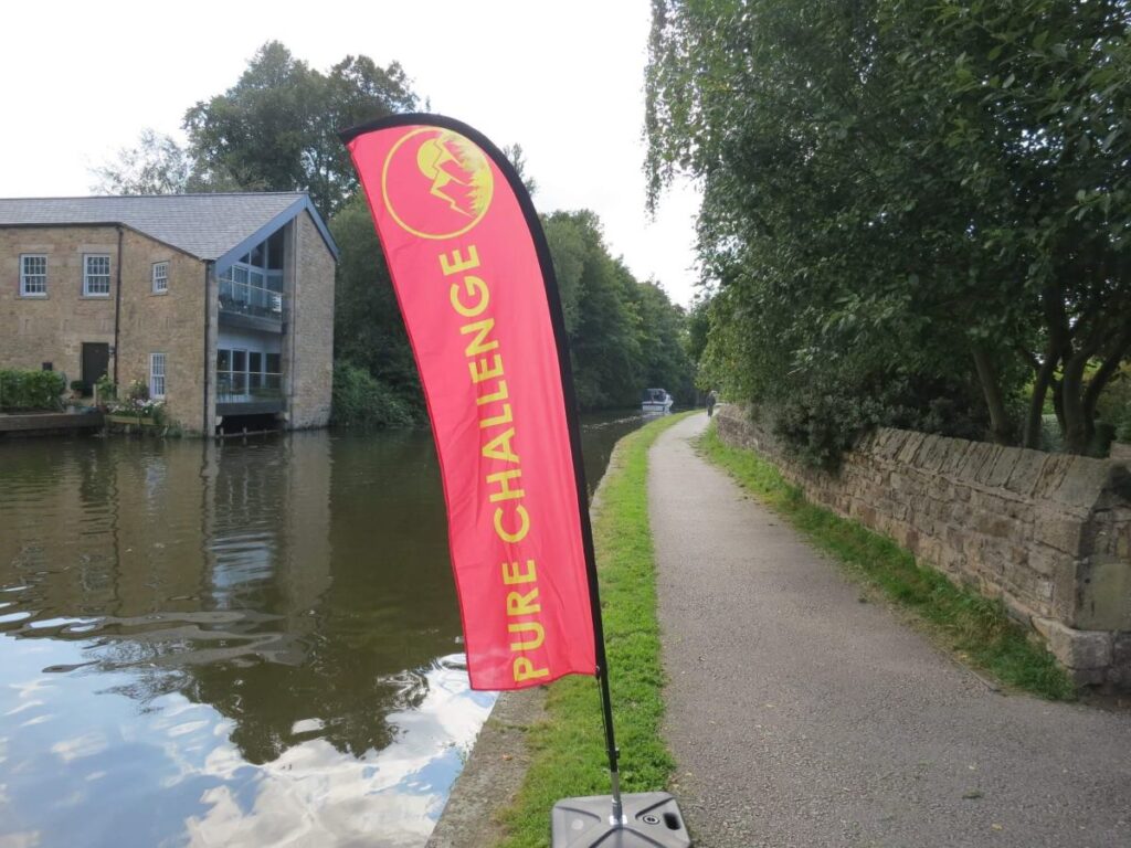 The canal pitstop at the Triangle for canoes