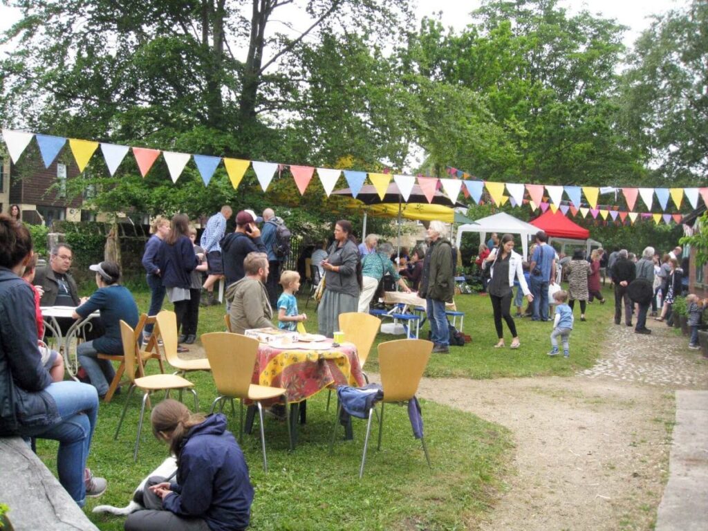 People attending the Triangle summer fair