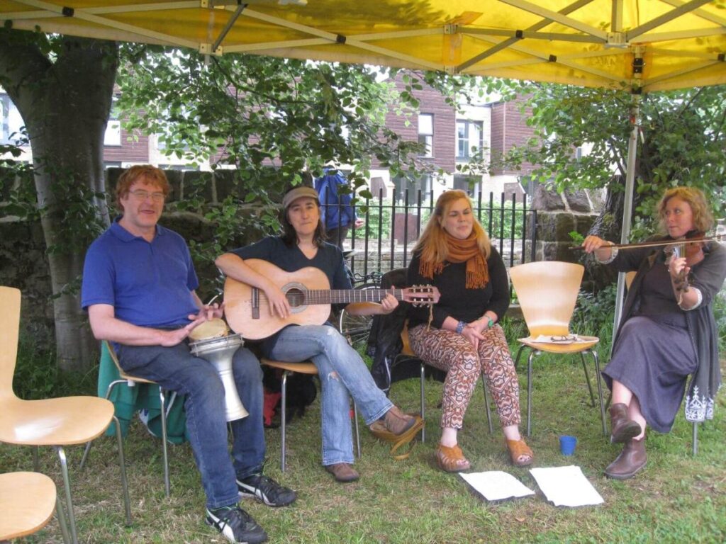 People attending the Triangle summer fair