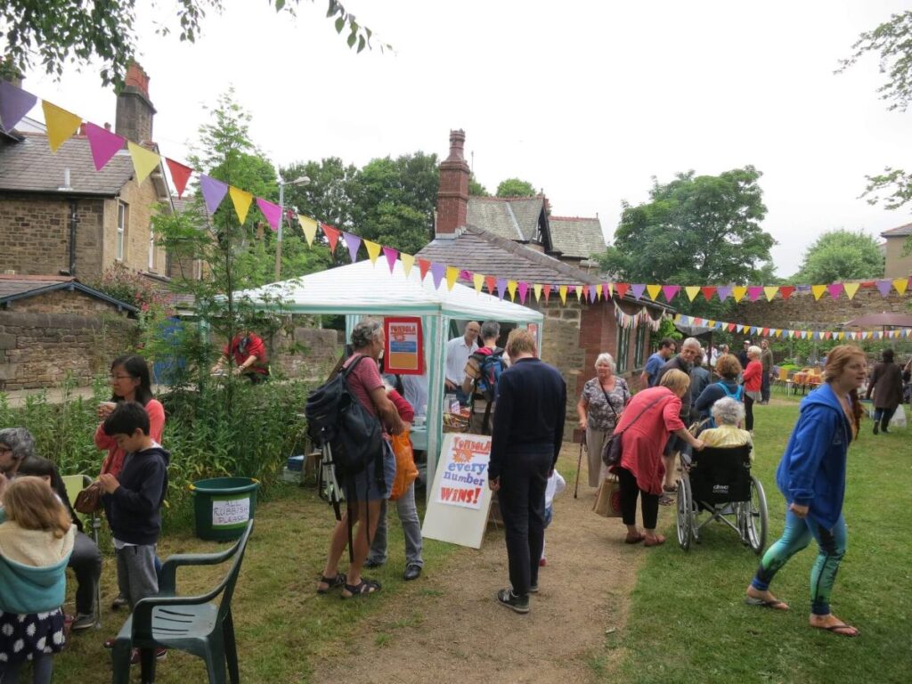 People attending the Triangle summer fair