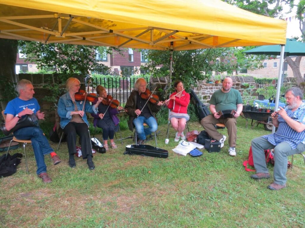 People attending the Triangle summer fair