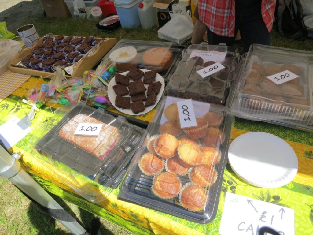 Food stall at the treasure trail and BBQ at the Triangle 