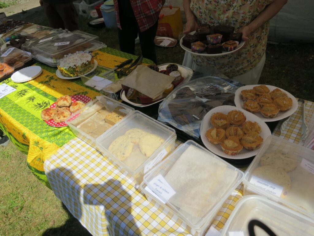 Cake stall at the treasure trail and BBQ at the Triangle 