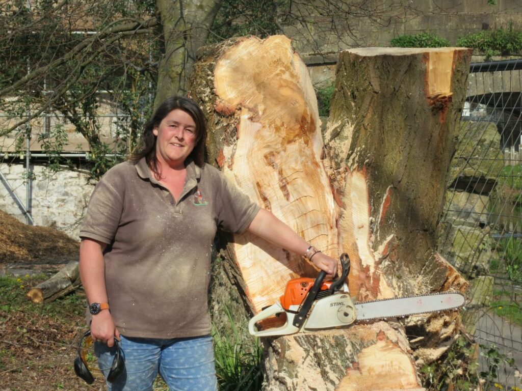 Rolande, chainsaw carver