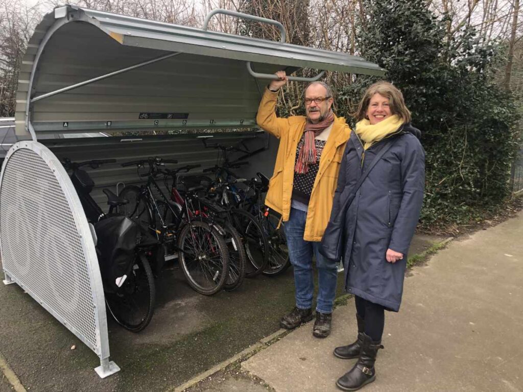 Andrew Brennand and Gina Dowding at the new cycle hub