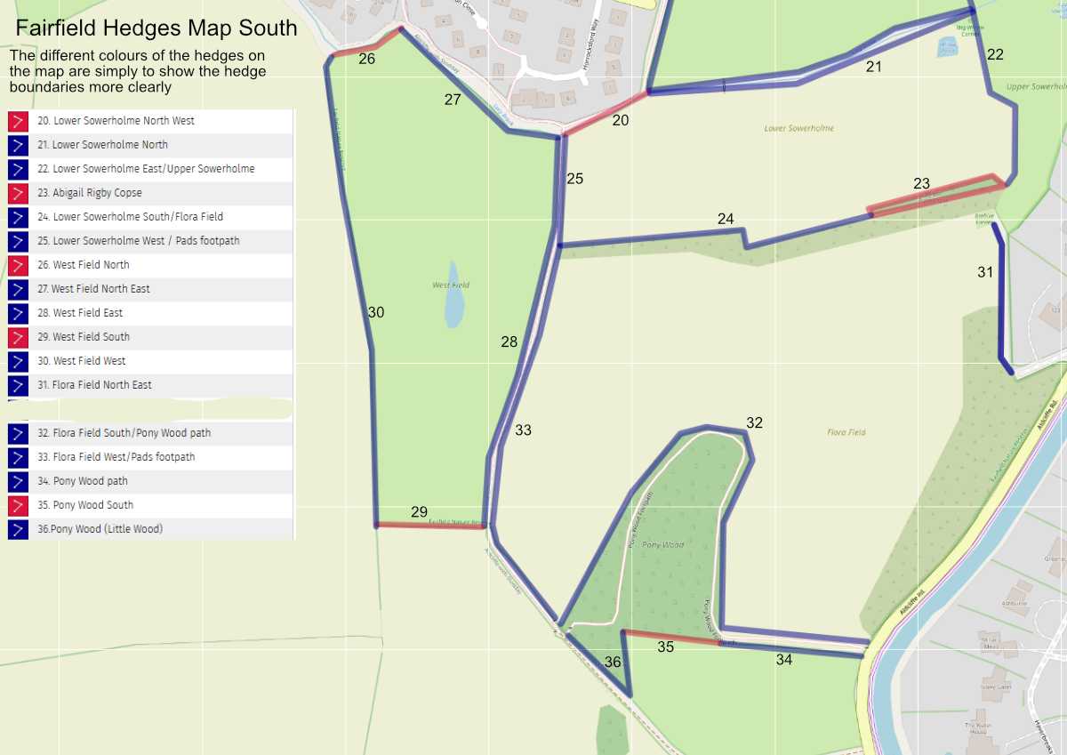 FairfieldNature Reserve Hedges Map South Fairfield Hedges Map South PDF download